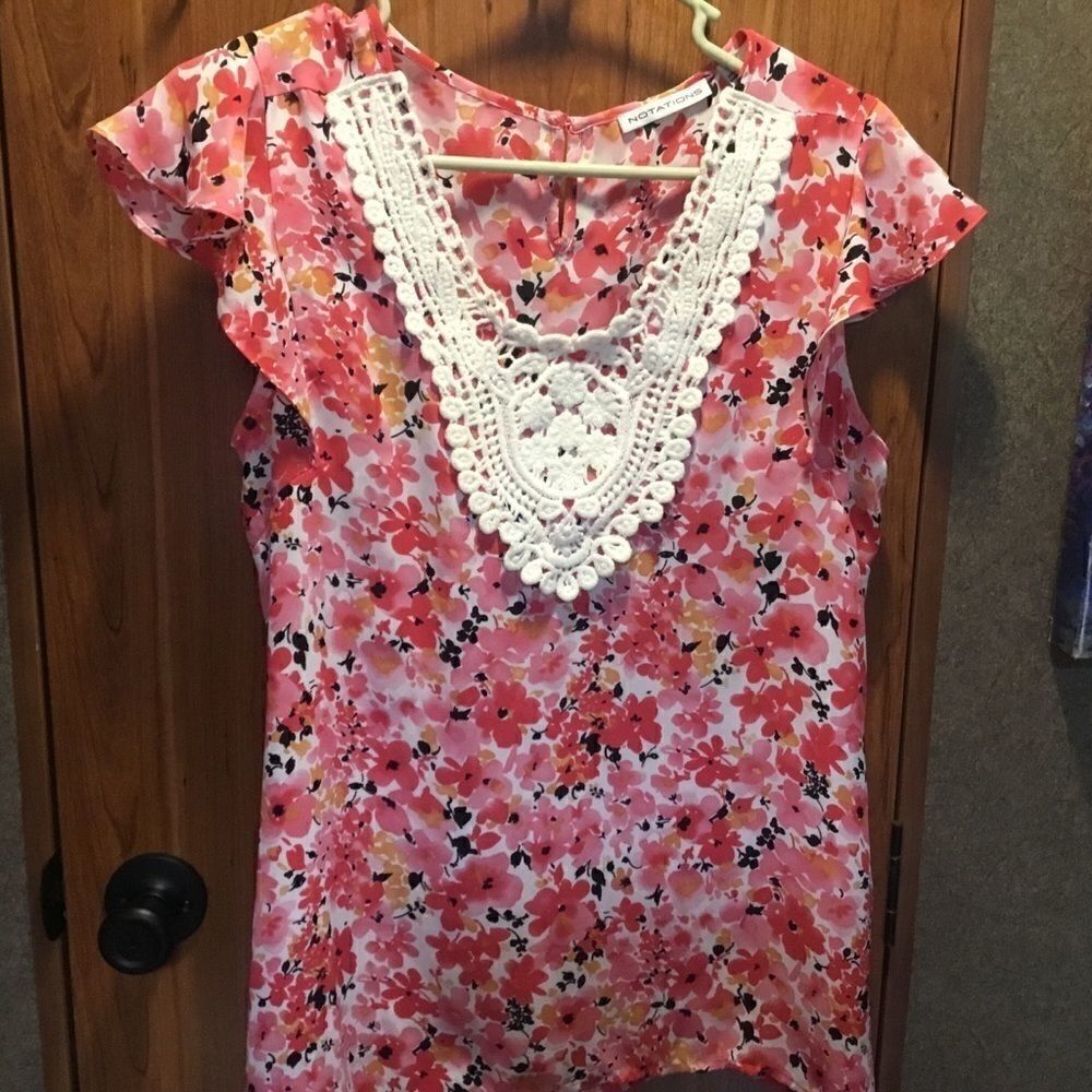 Notations Brand Women’s Pink Floral Print Sz S